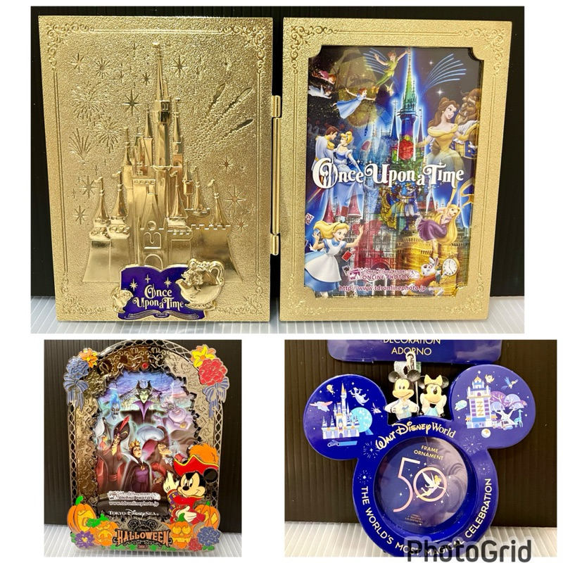 特價💕日本🇯🇵迪士尼 全新「金屬相框」50週年 萬聖節 反派 烏蘇拉 黑魔女 公主 壞皇后 米奇 貝兒 禮物🎁 生日