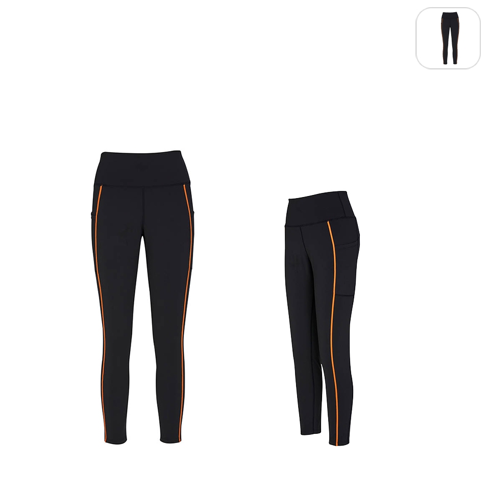 【FILA】女性 針織合身長褲-黑色 5PNX-1811-BK