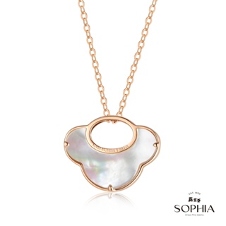 【SOPHIA 蘇菲亞珠寶】如意造型 18K玫瑰金 貝殼鑽石套鍊｜情人/閨密 送禮推薦