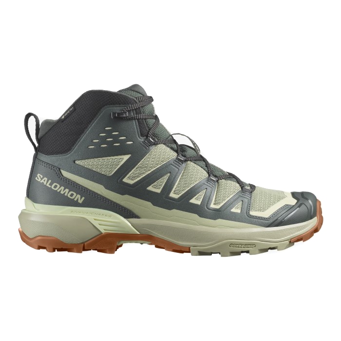 Salomon 男 X Ultra 360 Edge Mid GTX 中筒登山鞋 綠/灰/黃 L47459900 綠野山