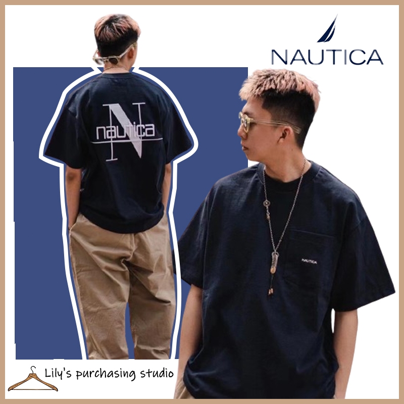 【NAUTICA】NAUTICA 短袖 ❤JAPAN 長谷川監製 短T 背後大logo 重磅 短踢 男女同款