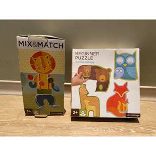 二手 Petit Collage Mix & Match Card Puzzle Game 動物款配對遊戲 拼圖