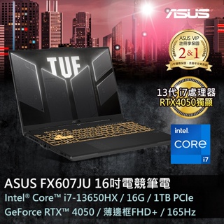 【ASUS華碩】 FX607JU-0033B13650HX 御鐵灰 16吋電競筆電