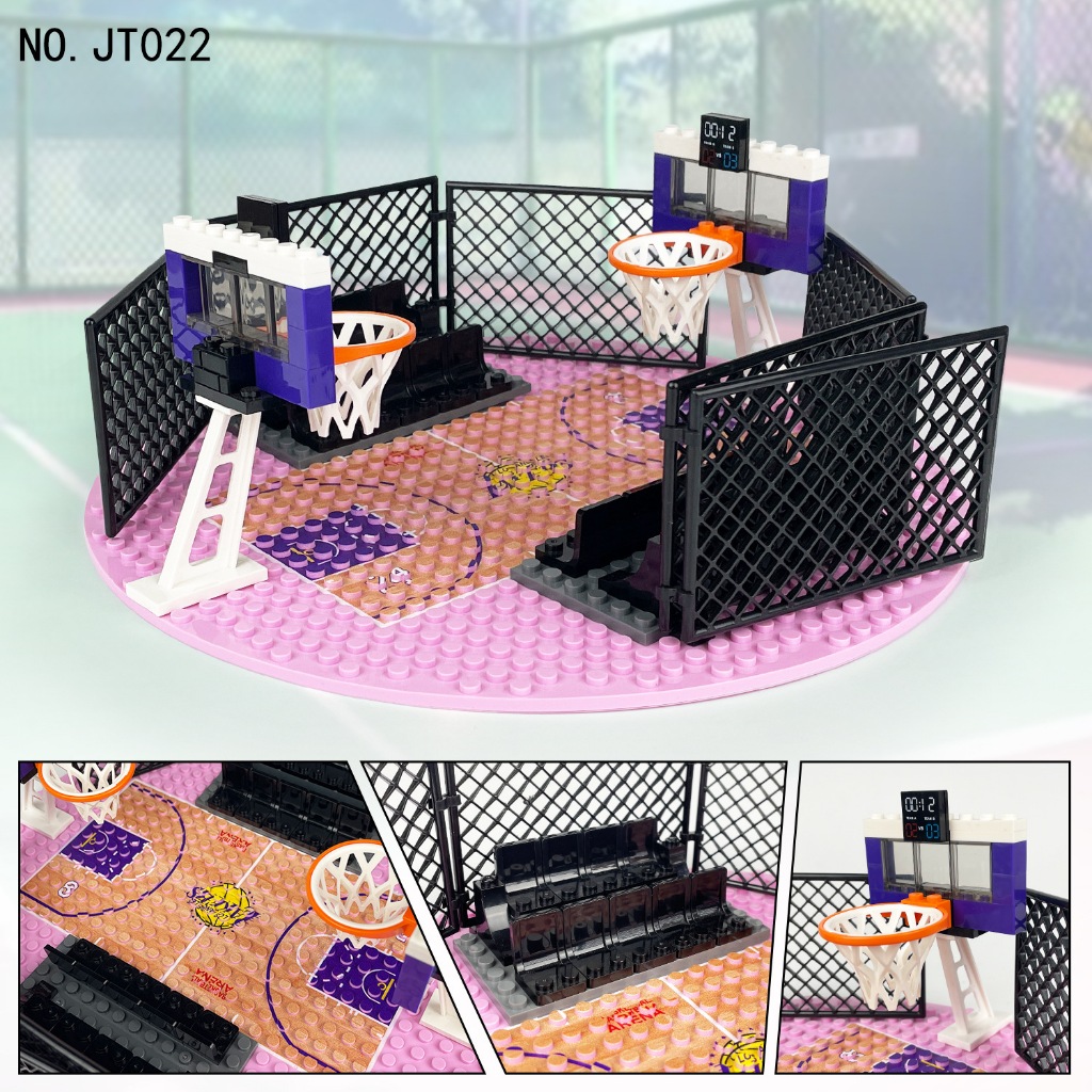 (積木學姊) 第三方 籃球場 湖人隊 籃球 場地 三對三鬥牛場 底板 籃球架 配件 NBA moc第三方人偶積木