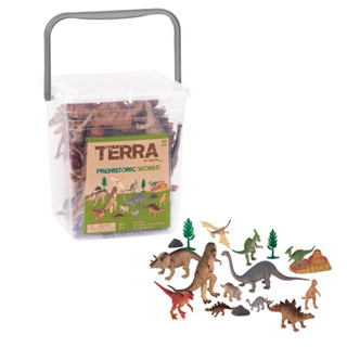 二手🌍美國B.TOYS TERRA 感統玩具 科育玩具 模型玩具 恐龍 史前世界 情境桶 模擬動物