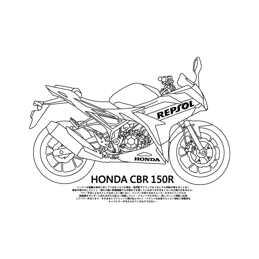 【Nika 設計師T恤】HONDA CBR150R  CBR250R  CBR300R CBR500R 摩托車T恤-短袖