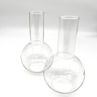 【現貨】無刻度無印刷平底燒瓶 玻璃平底燒瓶 插花瓶 咖啡瓶 花器 實驗耗材 250ML