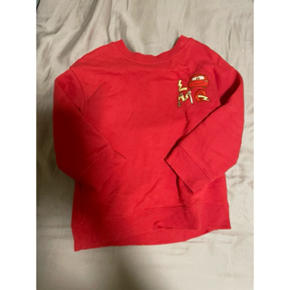二手 紅色麥坤長袖上衣（90cm）