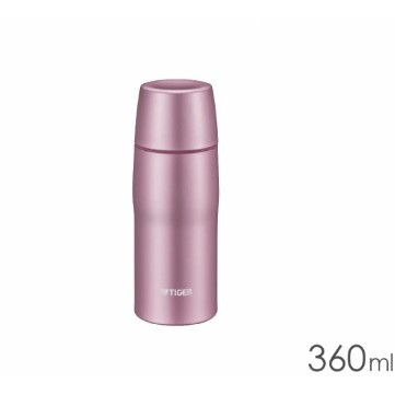 Tiger 虎牌 日本製 粉紅色 杯蓋型不鏽鋼保溫保冷杯 360ml (MJD-A036) 粉色 MJD-A036-P