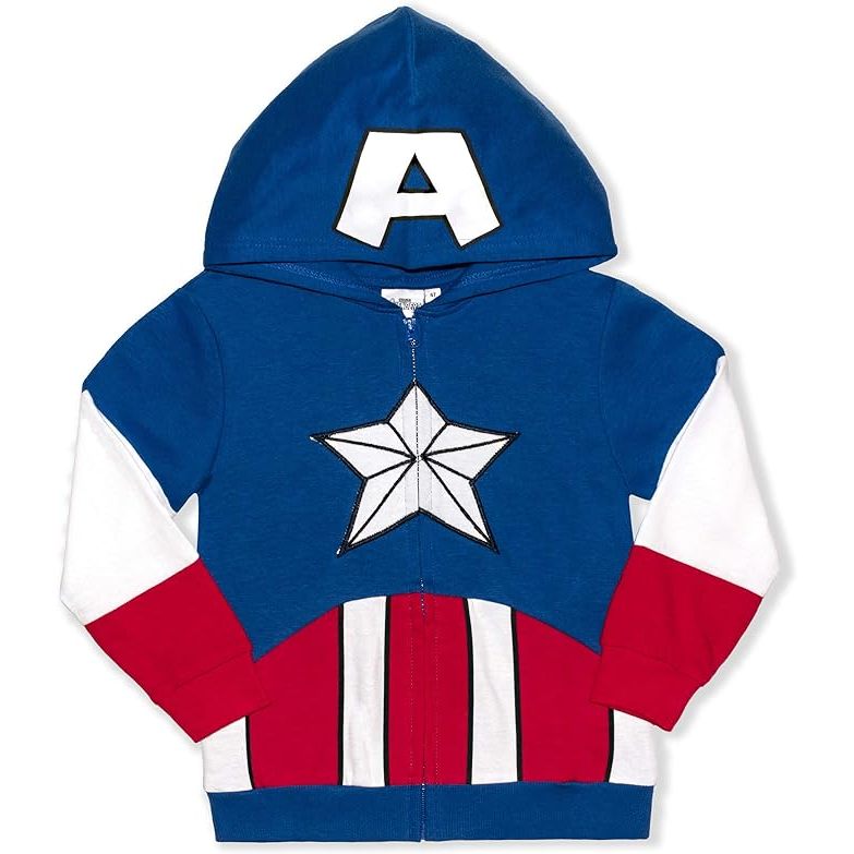預購👍正版空運👍美國專櫃 美國隊長  Captain America 連帽外套 marvel 兒童外套。