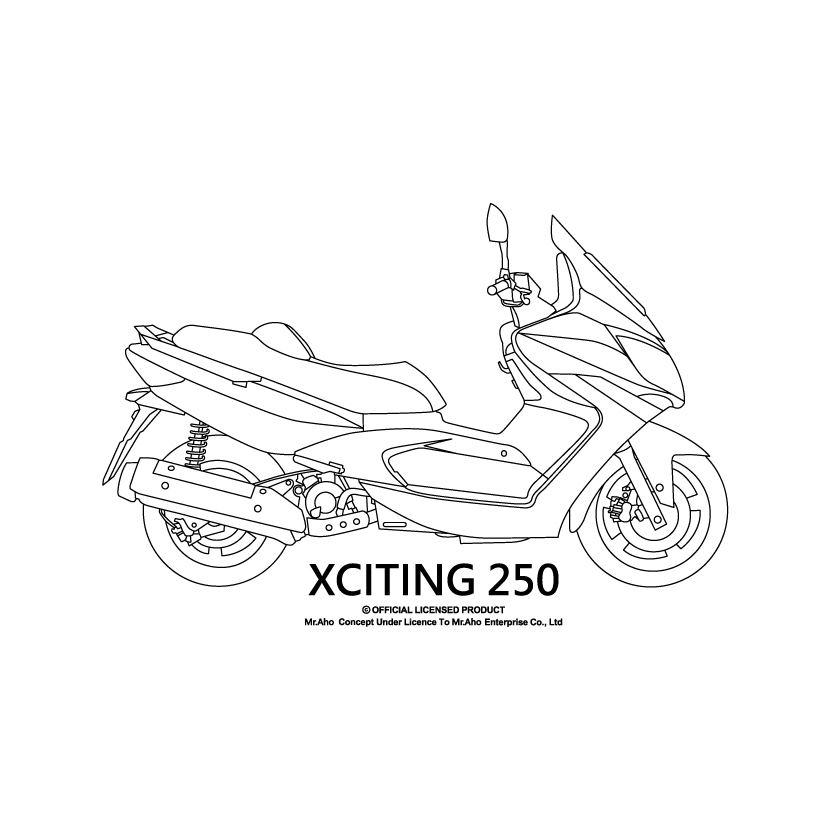 【Nika 設計師T恤】KYMCO XCITING 250  300  S 400  500 摩托車T恤-短袖