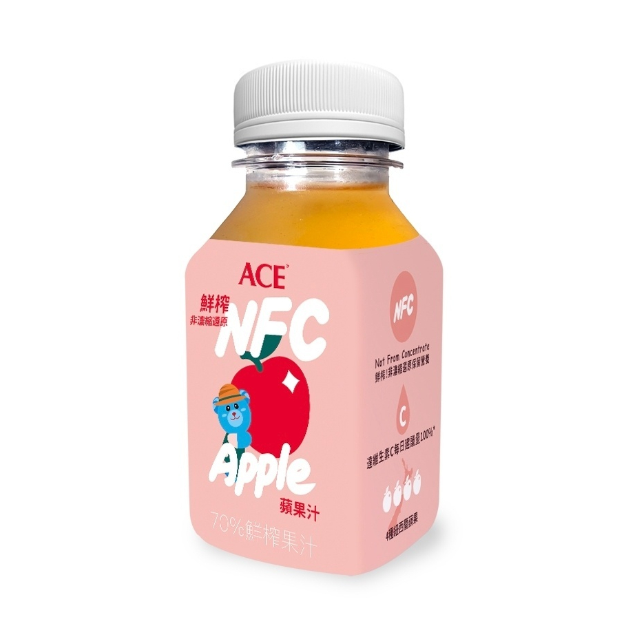 ACE鮮榨蘋果汁200CC(非濃縮還原)70%鮮榨果汁