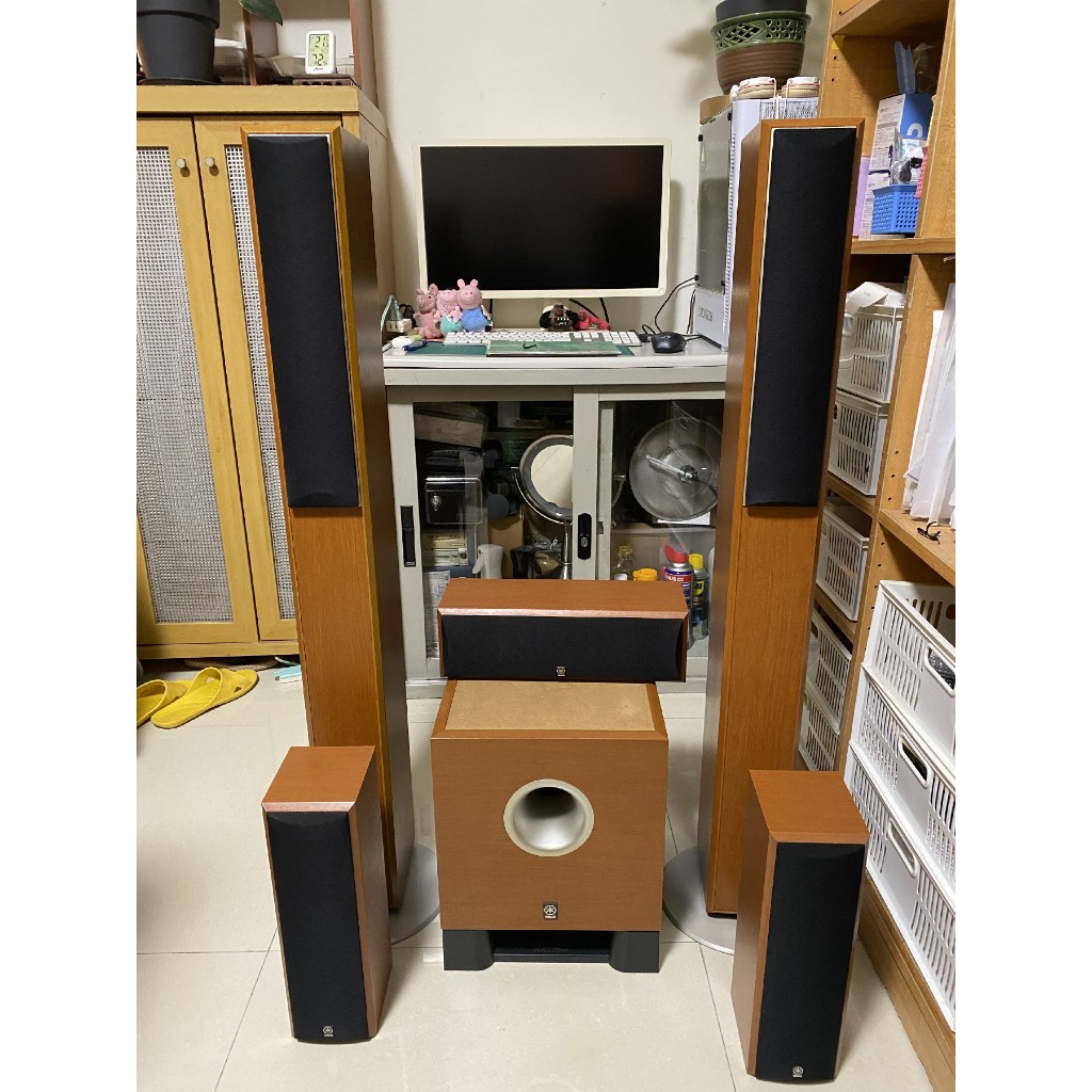 YAMAHA  主喇叭NS-125F 中聲道NS-C125 超低音喇叭YST-SW011 擴大機 整組