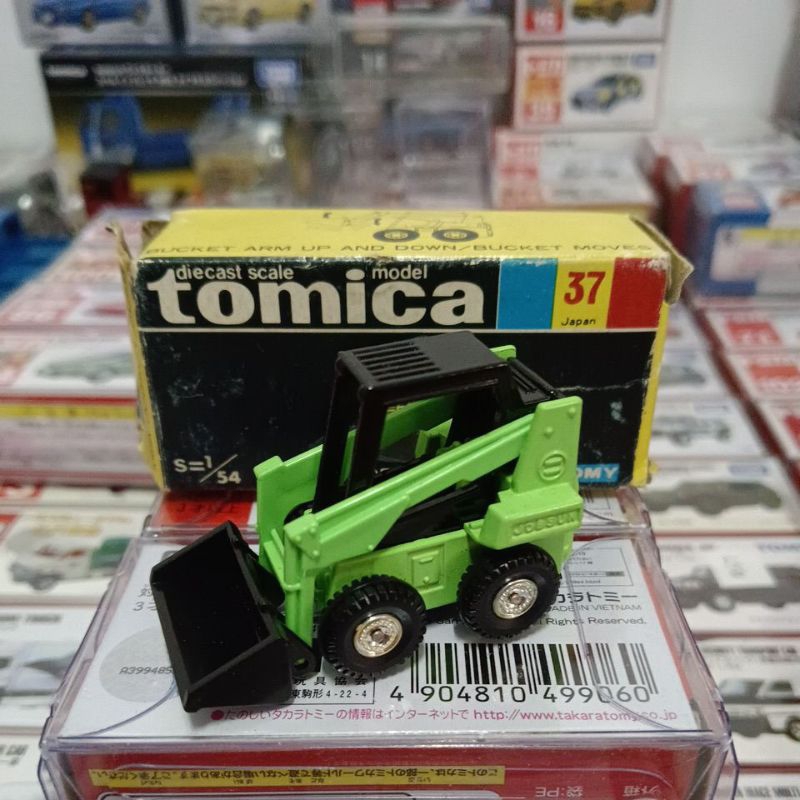 TOMICA  NO.37絕版日製黑盒 TOYOTA JOBSUN SDK8 綠色山貓