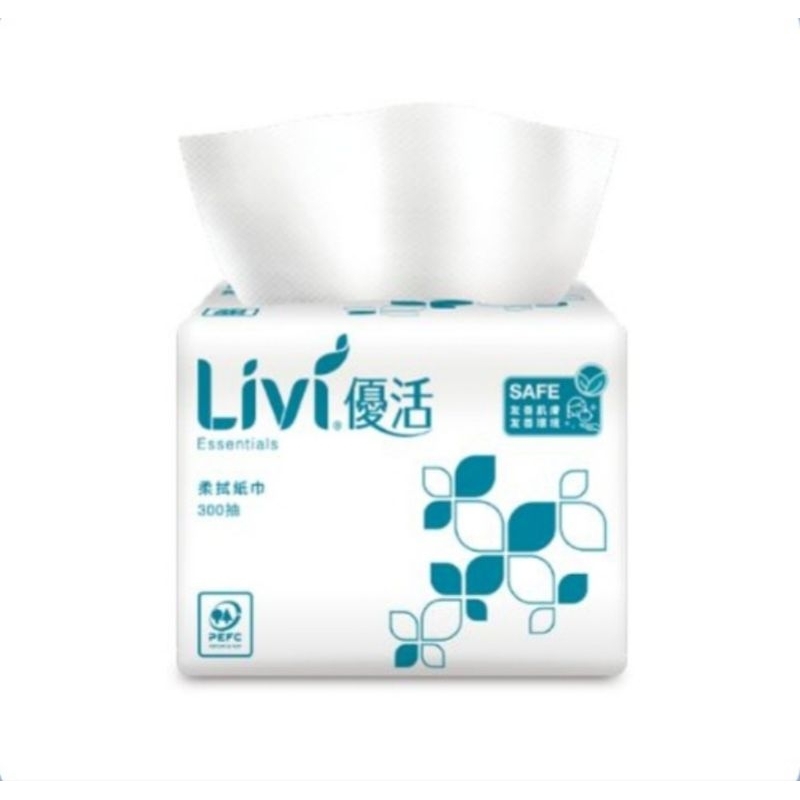 *電子發票*蝦皮代開【Livi 優活】優活300抽×36包優活300抽×36包／300小抽柔拭紙巾