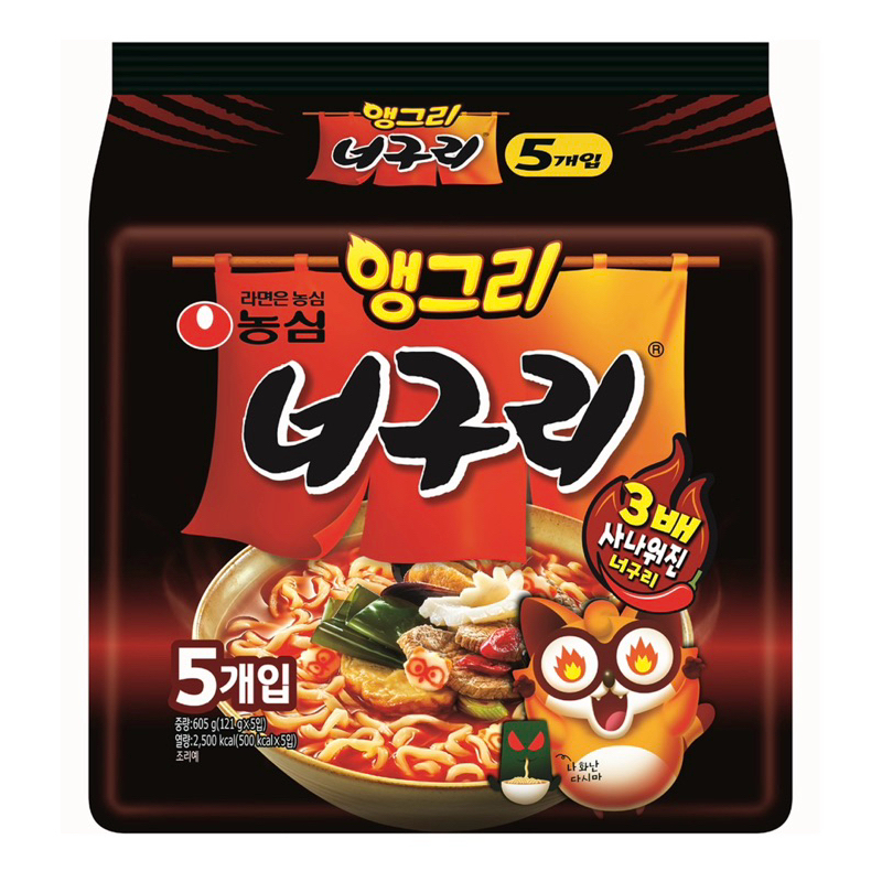 *現貨*韓國/Nongshim 農心 浣熊海鮮拉麵3倍辣/單包入