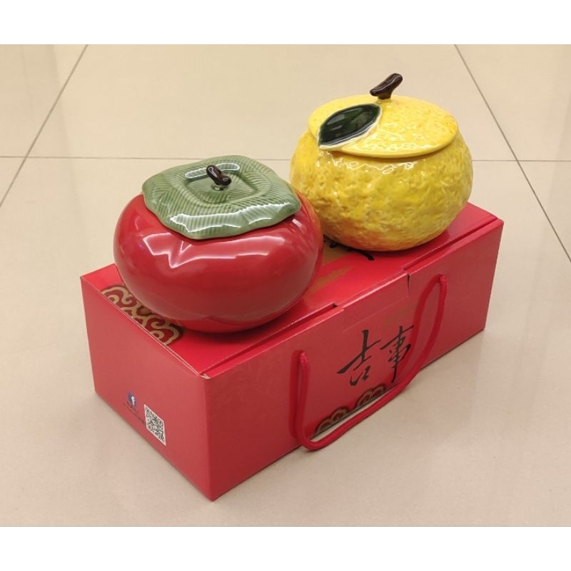 ACDelco 桔子柿子(吉事)食物糖果收納罐 吉事禮盒組