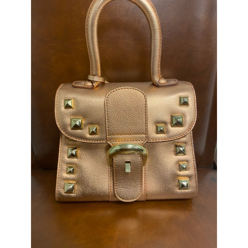 Delvaux 金屬鉚釘 brilliant mini 手提包