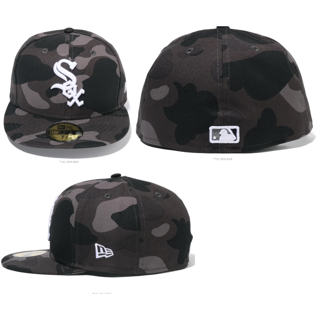 全新 預購 BAPE X MLB X NEW ERA® CHICAGO WHITE 全封棒球帽 芝加哥白襪隊