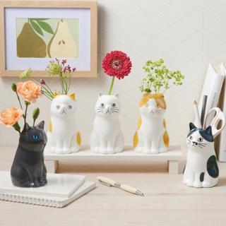 貓咪 陶瓷花瓶 貓咪 筆筒 鯨頭鸛 花瓶 陶瓷 SETO CRAFT 日本 Magnets 可愛動物系列 貓咪造型