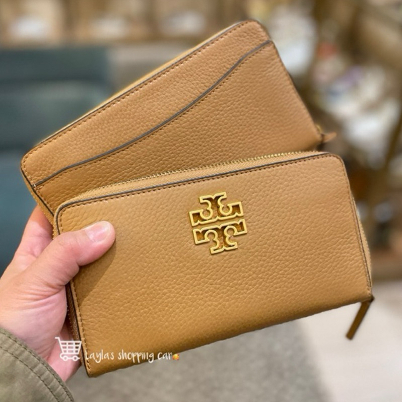 🛒現貨🧧美國代購🇺🇸TORY BURCH BRITTEN  大金 大LOG長夾 拉鏈長夾 ㄇ字型拉