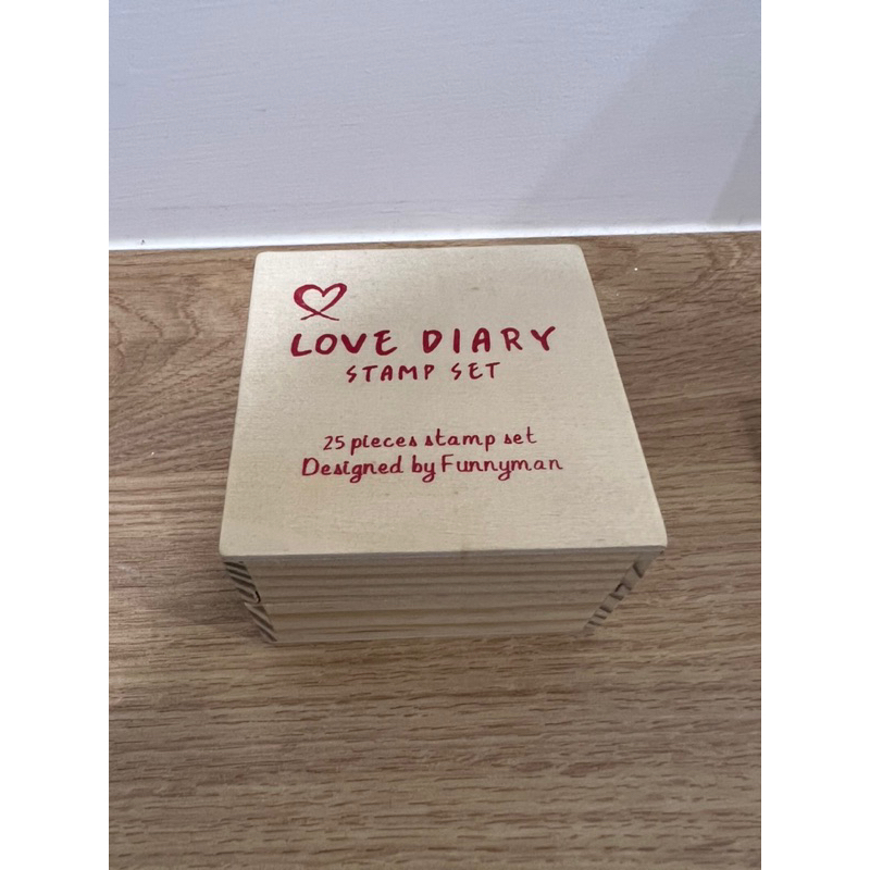 《二手》《僅使用一次》日記本 DIY木質印章 裝飾印章 印章套組 25入 Happy LIFE和Lovediary