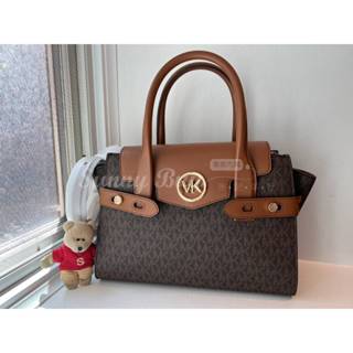 【Sunny Buy 精品館】◎現貨◎ Michael Kors Carman 經典logo 咖啡色防刮皮手提斜揹包