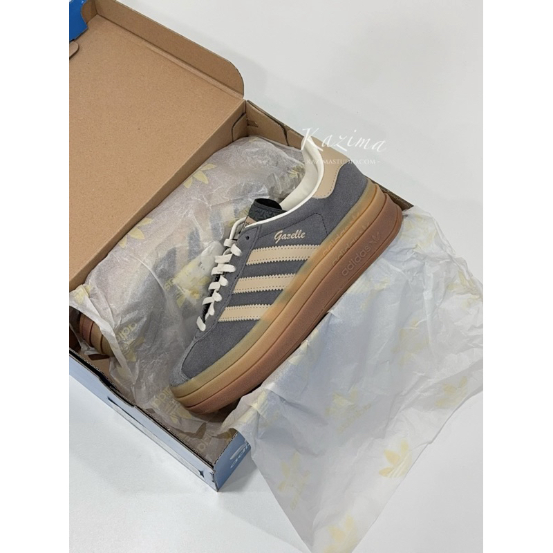 Kazima｜現貨 愛迪達 Adidas Gazelle Bold 厚底 霧灰粉 深灰 增高 厚底鞋 膠底 IE0428