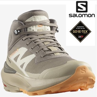 Salomon ELIXIR ACTIV Goretex 中筒登山鞋 L47457200 獵鷹棕/灰/橘