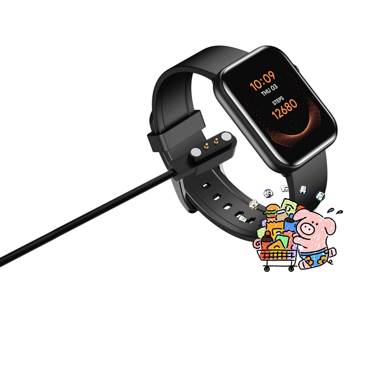 新款 mibro watch Lite2充電器 小尋手錶 AIR C2 T1充電線 帶磁 1.2米 黑色