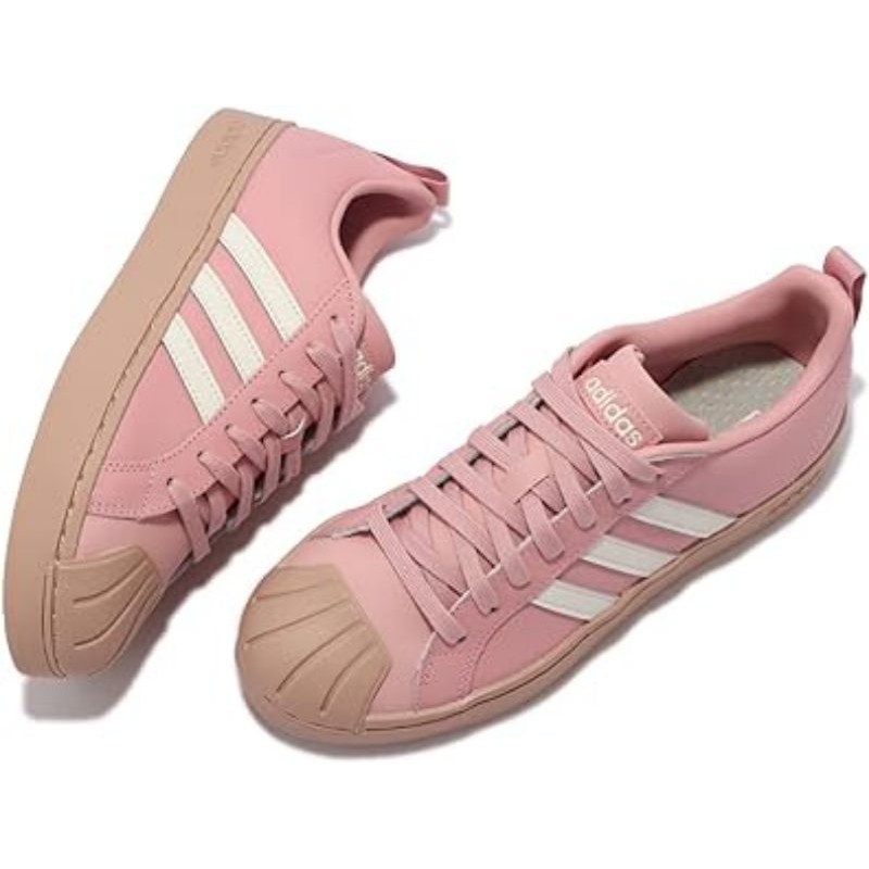 賠售&gt;專櫃正品 adidas STREETCHECK愛迪達女大人粉色復古風皮革經典貝殼頭運動鞋休閒鞋GW5496球鞋皮鞋