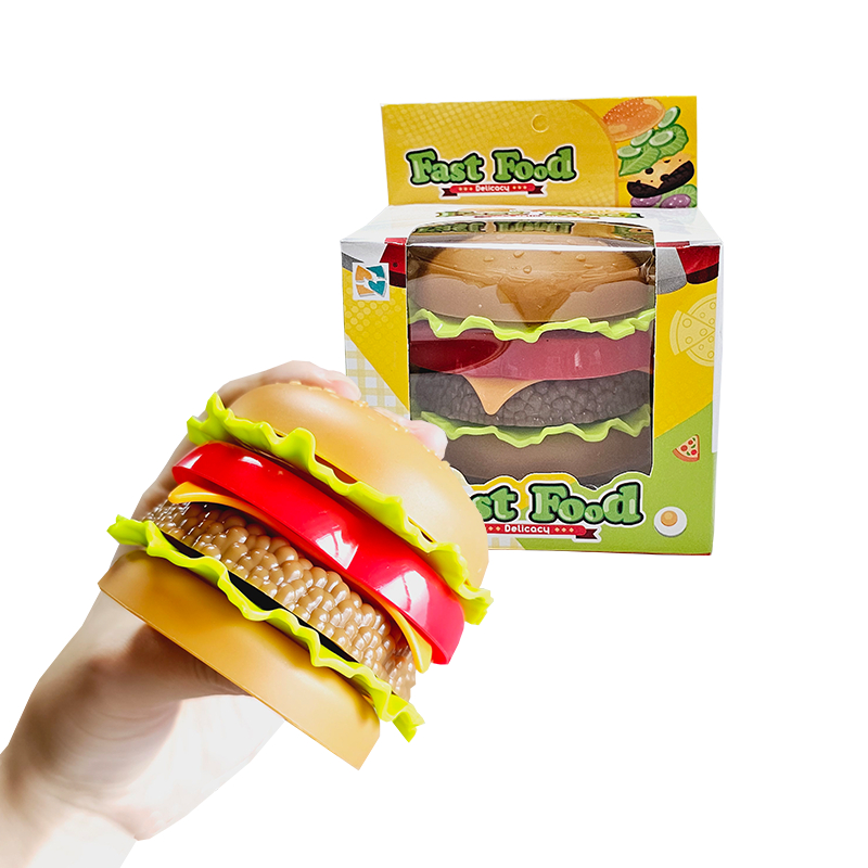 MACRO GIANT 仿真速食玩具 漢堡 可分層拆分 起司 肉排 番茄 生菜 麵包 扮家家酒