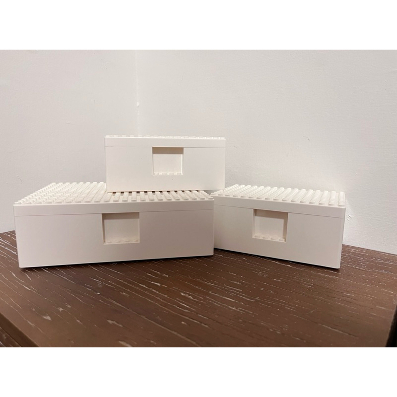 二手 IKEA LEGO積木遊戲盒白色三件組