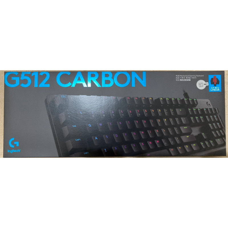 二手 logitech G512 CARBON 紅軸 RGB機械遊戲鍵盤