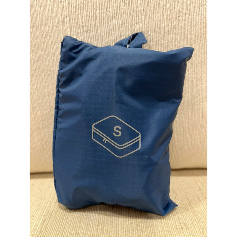 MUJU無印良品 全新 絕版 滑翔傘布 旅行袋 分類袋 可折 收納袋 收納包 單層 S 藍 桃園火車站 可面交