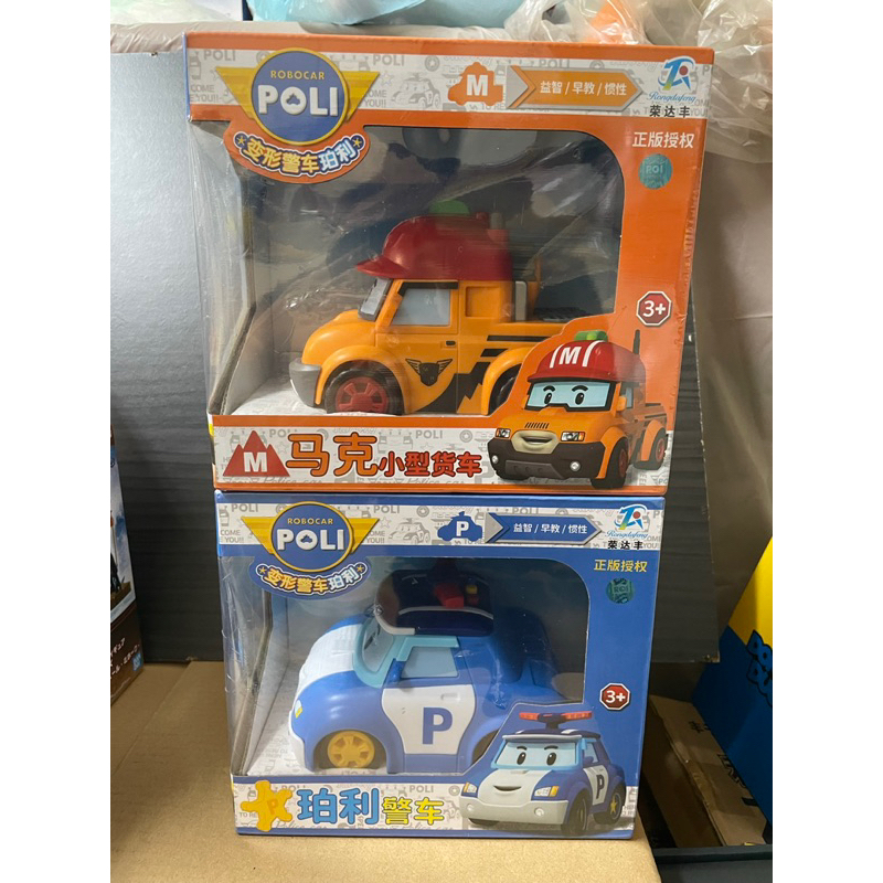 台灣現貨 大台玩具車 有音效聲光 雷射標籤 波力 安寶 馬克 巴奇 警車 玩具車 救援隊 救援小英雄