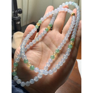 天然緬甸翡翠A貨 108顆 翡翠項鍊 7.1mm 珠串 珠鍊 珠子玉珠 手珠 珠鏈