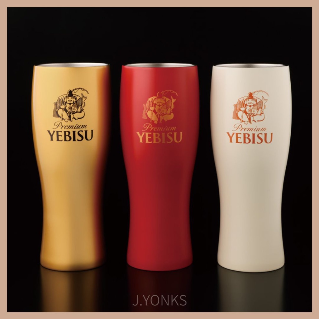 【J.YONKS】|預購| YEBISU 惠比壽聯名 啤酒杯 真空杯 保冷杯 酒杯 日本限定 境內版 日本代購