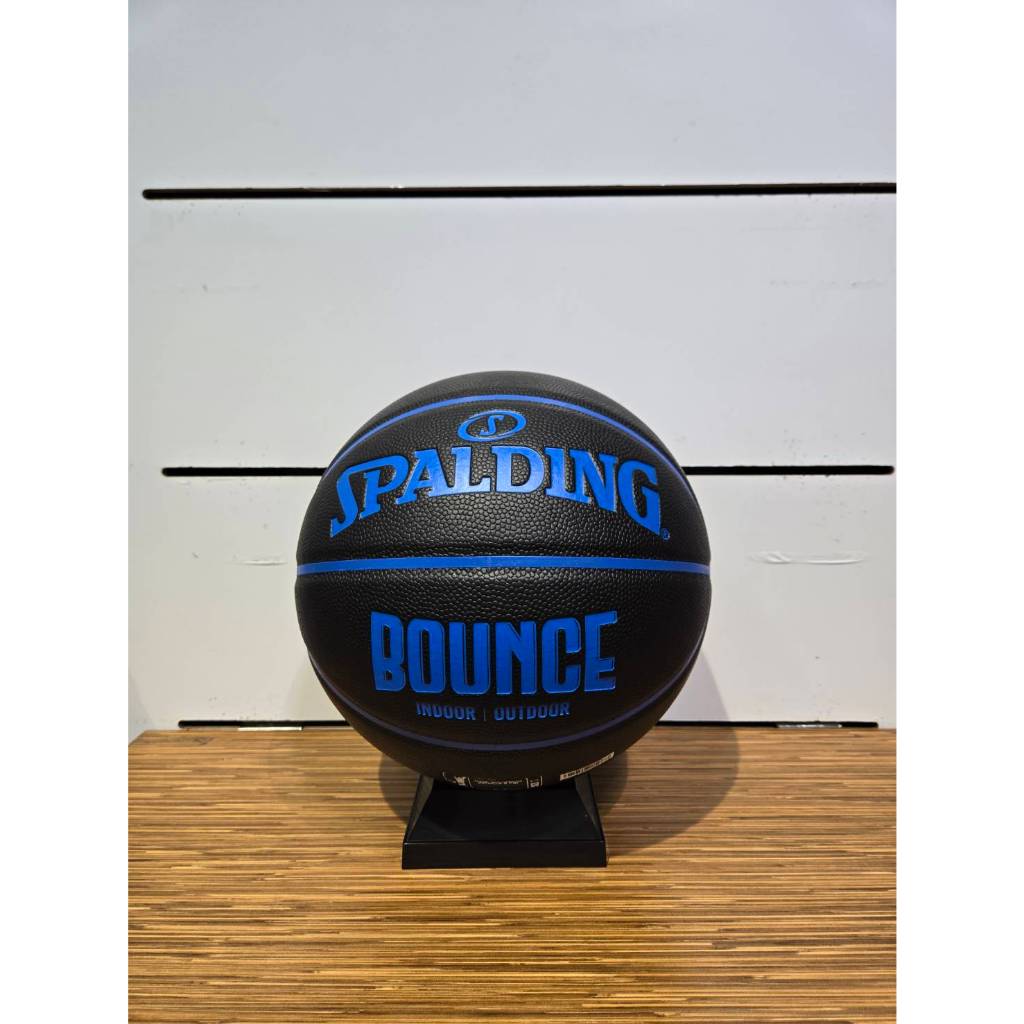 【清大億鴻】SPALDING BOUNCE 斯伯丁 7號室內外籃球 黑/藍色SPB91004