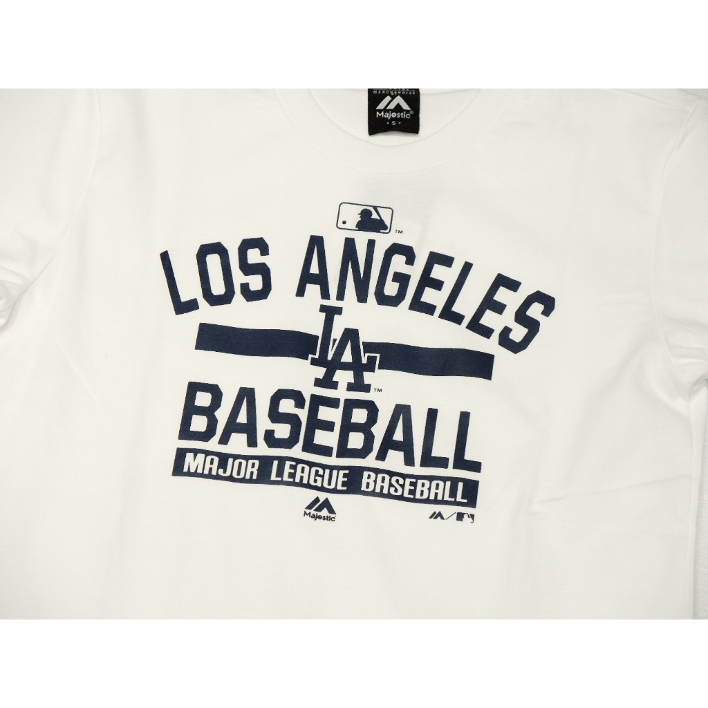 美國職棒大聯盟 MLB 洛杉磯道奇 LA隊名隊徽印花 棉質 休閒T恤 棉質上衣 短T(6530203-800)