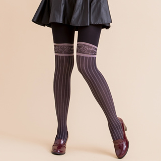【蒂巴蕾】ART 膝上型彈性絲襪-條紋【官方直營】FP6875