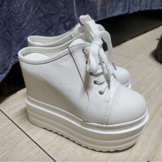 純白厚底鞋(跟高14cm) 尺寸35號