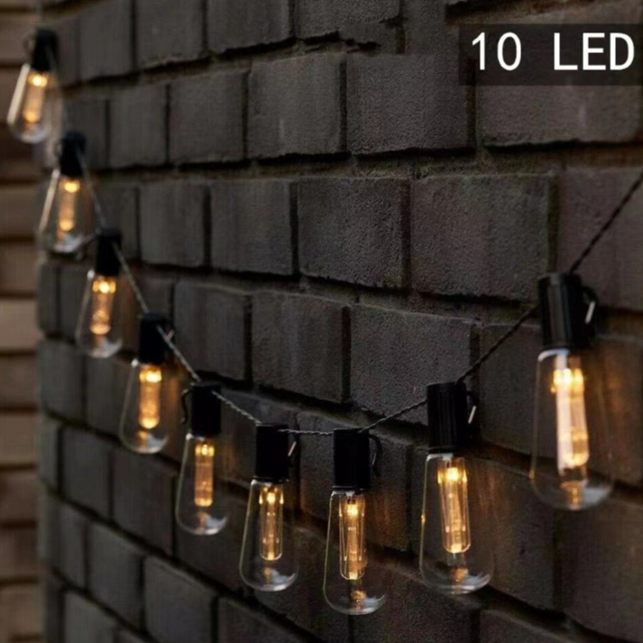 高亮版 8種模式 太陽能+USB雙供電露營燈 LED氣氛透明長燈 露營串燈 天幕燈 太陽能燈串
