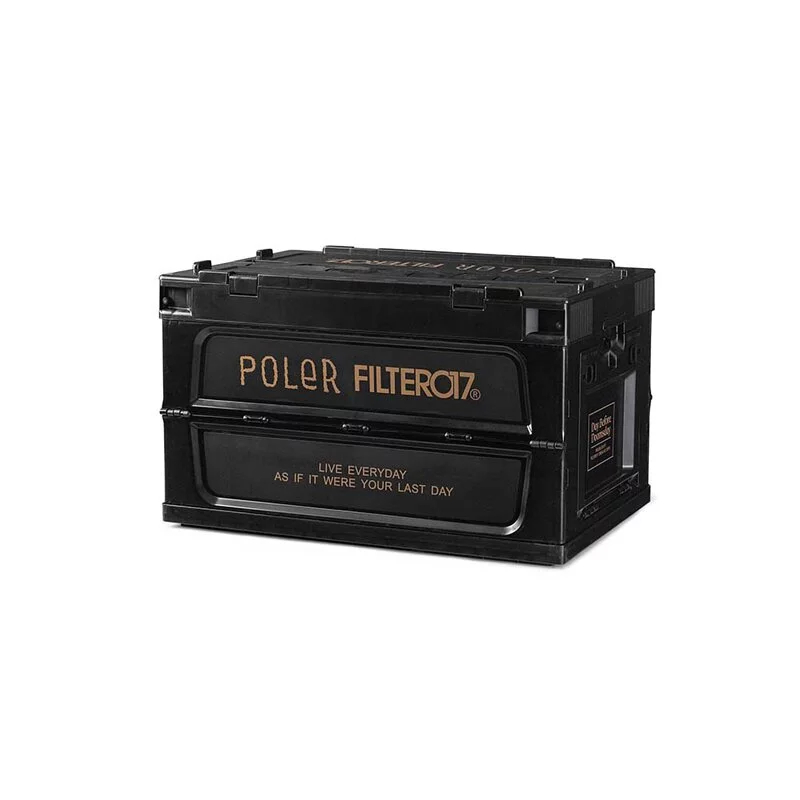 【現貨✨24H出貨】雙側開摺疊收納箱-黑色-65L (Filter017 X POLeR) 整理箱 露營收納箱