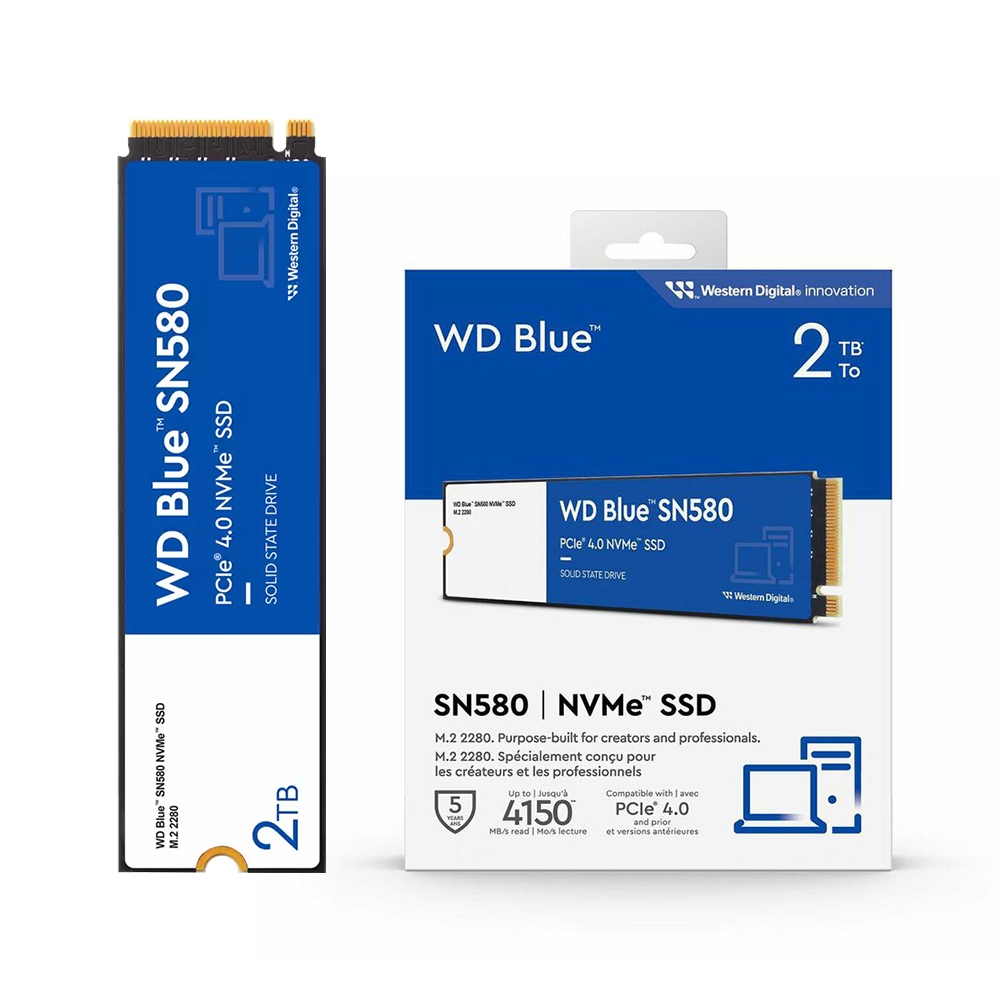 威騰 藍標 WD Blue SN580 NVMe SSD 500G 1T 2T Pcle M.2 2280 固態硬碟