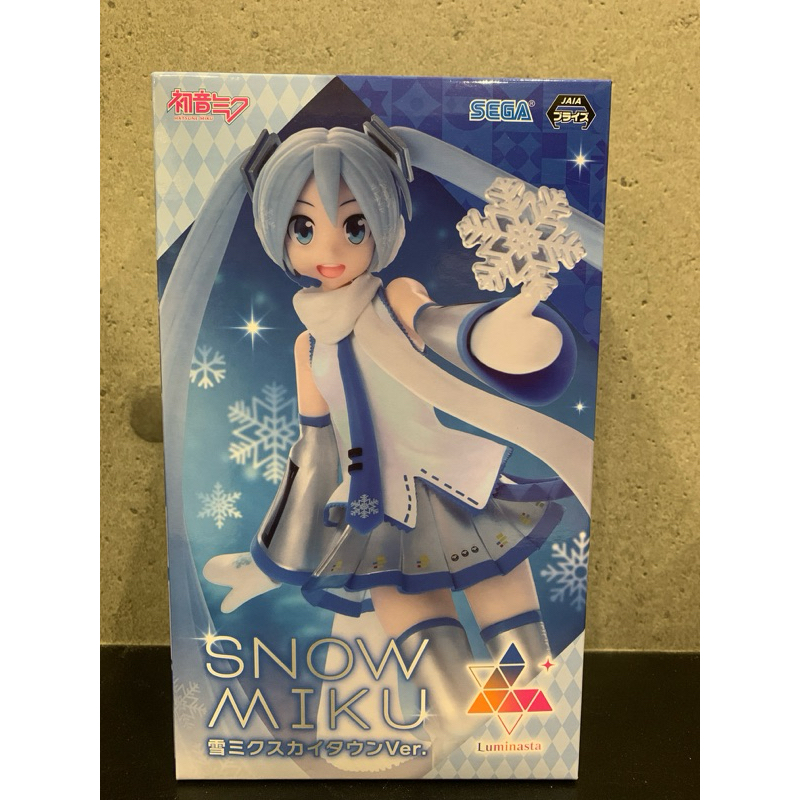 超級可愛日版 SEGA Luminasta 初音未來 雪初音 SNOW MIKU 雪花 雙馬尾 SKYTOWN 景品