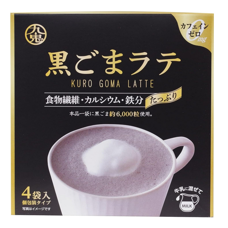 【現貨】日本進口 九鬼 黑芝麻拿鐵 無咖啡因 4入 沖泡飲品