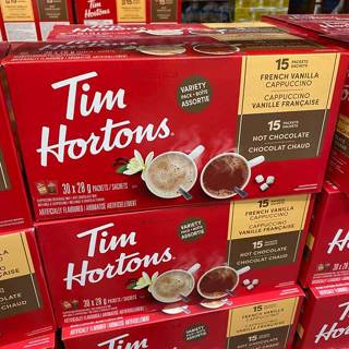 預購 Tim Hortons 咖啡豆 300g 及 香草/巧克力 可可粉 30包