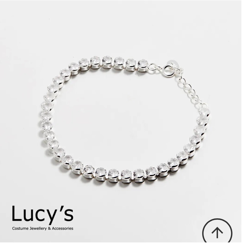 （lucy’s)925純銀 圓排鑽 手鍊（二手）