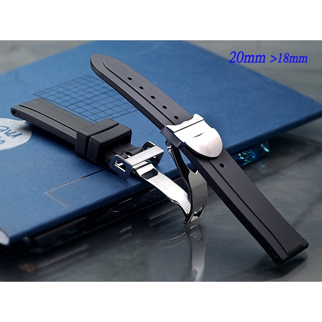 【時間探索】全新 TUDOR 帝陀 代用高級矽膠摺疊扣錶帶( 22mm.20mm )